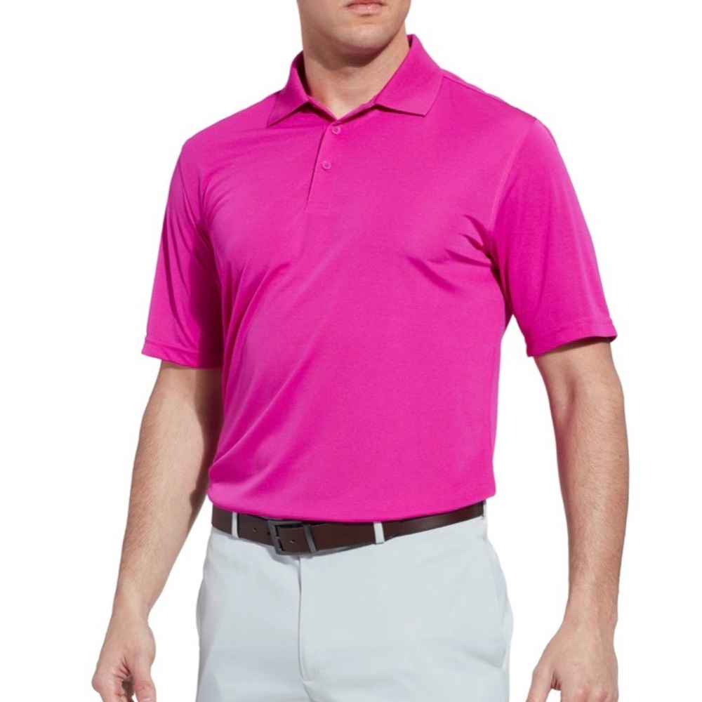 ❇️3/$30❇️ Mens Slazenger Pink Hydro-Dri UPF 30 Golf Polo Short Sleeve T-Shirt